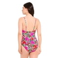 thumbnail image 3 of Captiva Women's Printed Crossover Knot One Piece Swimsuit, 3 of 8
