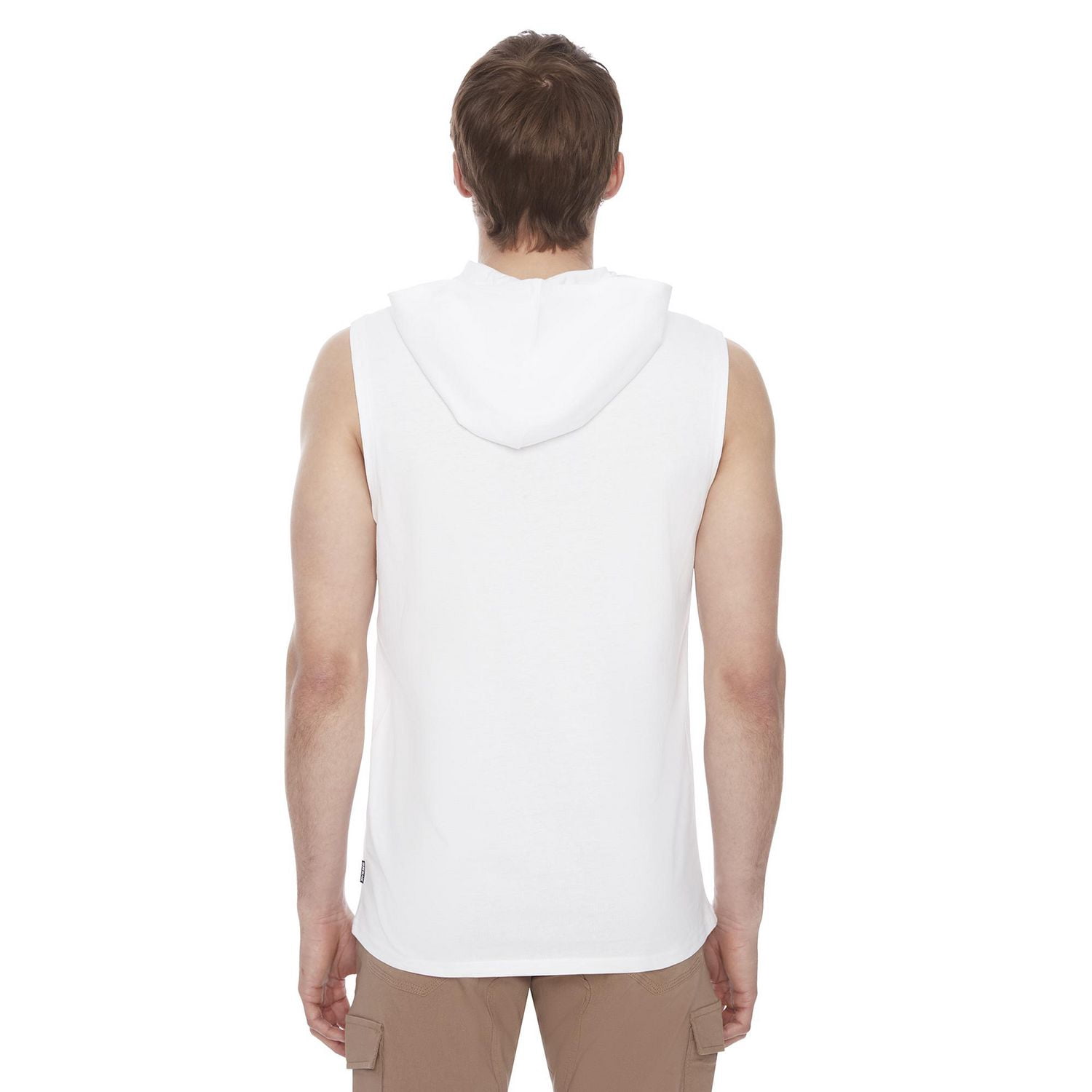Dark Black Men's Hooded Tank Top