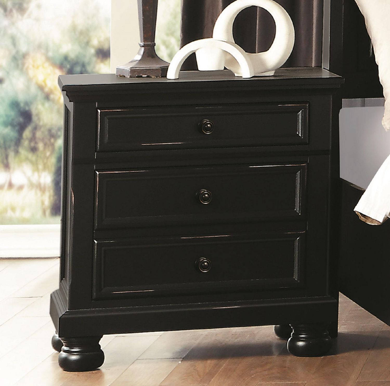 Topline Home Furnishings Black Night Stand Walmart Canada