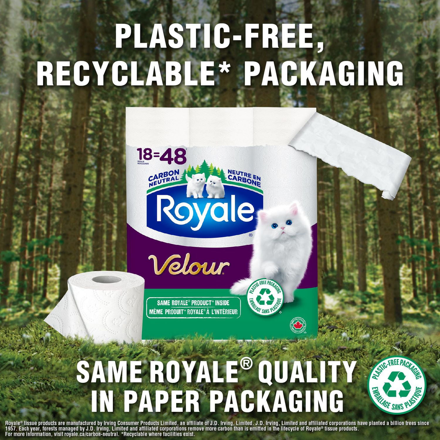 Royale 3 Ply Strong Toilet Paper, 12 Equal 24 Bath tissue rolls, 3-ply, 165  Sheet per roll 