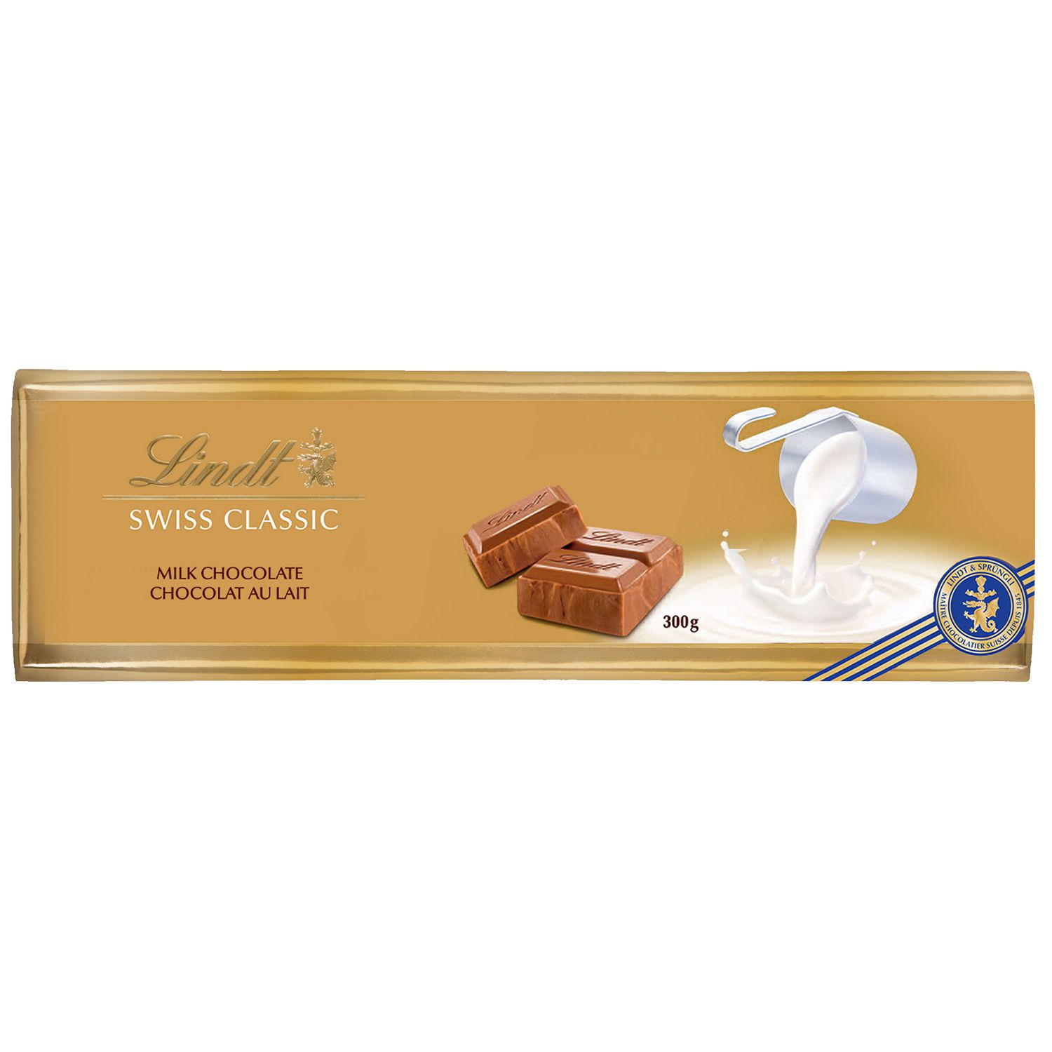 Chocolat Au Lait Lindt Swiss Classic Gold Barre 300 G Walmart Canada