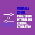 thumbnail image 2 of Trojan Vibrations Divine Contoured Massager, Stimulate Inside & Out, 3 Variable Speeds, Batteries Included, Internal and External Stimulation, 1 Count, 2 of 7