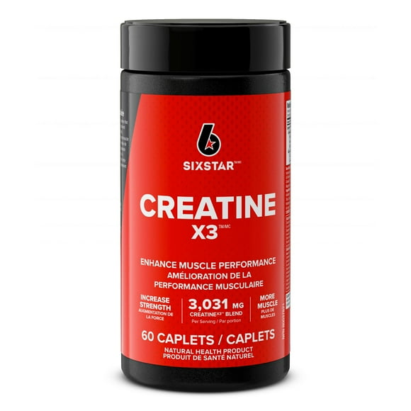 Six Star Elite Series Creatine X3 Capsules, 60ct, 60 caplets