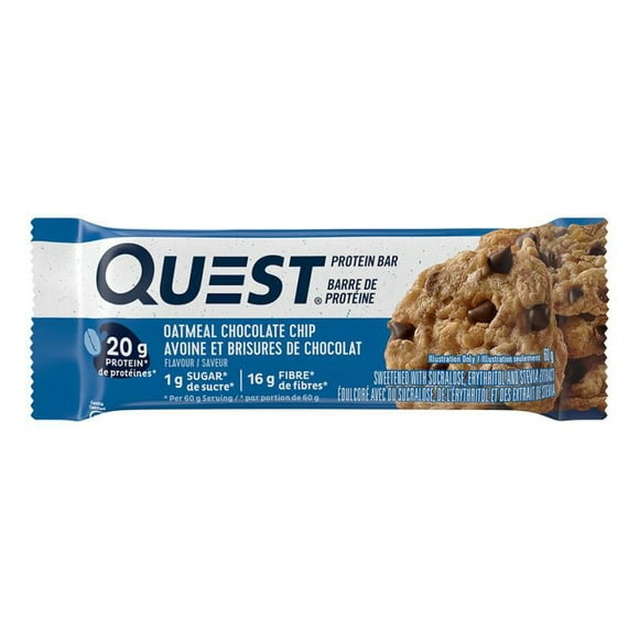 Quest Oatmeal Chocolate Chip Protein Bar, Quest Oatmeal Choc Chip