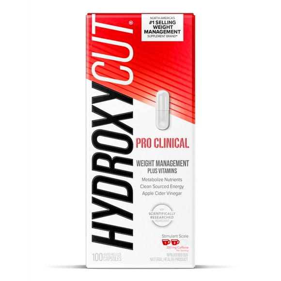 Hydroxycut Pro Clinical Weight Loss Supplements, Weight Management Supplement, Burn Calories & Get Naturally Sourced Energy, 50 Servings, (100 Count), 100ct tablets