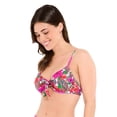 thumbnail image 2 of Captiva Women's Floral Underwire Front Tie Bikini Top, 2 of 8