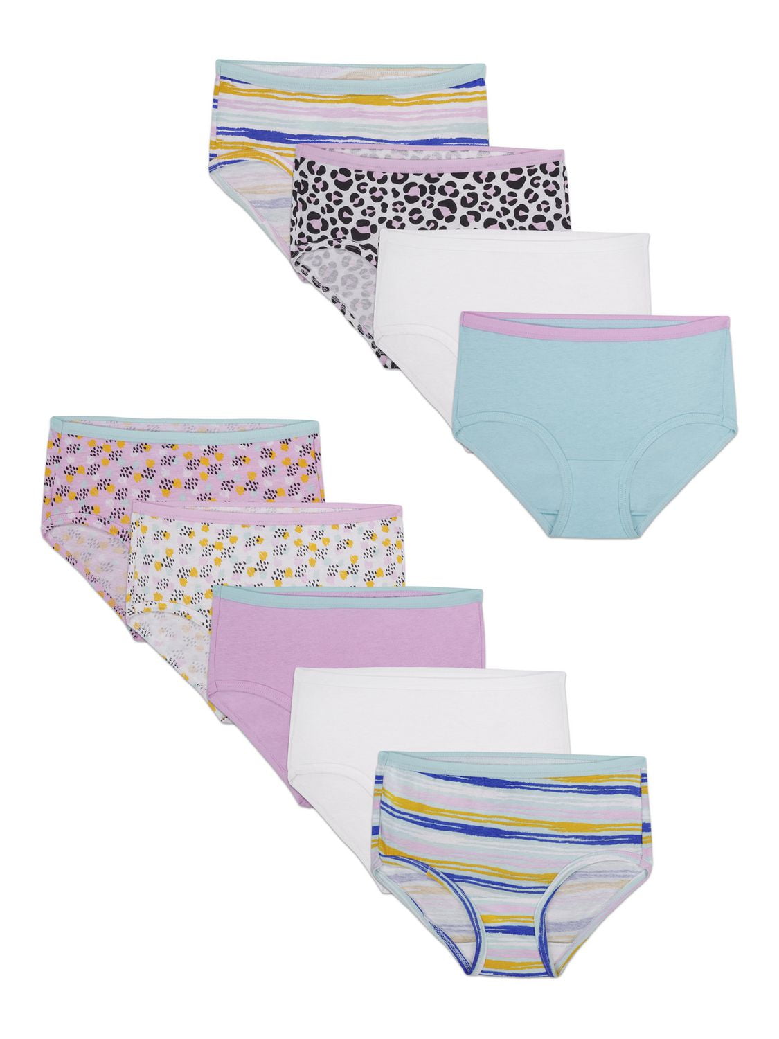 Fruit of the Loom Girls 100 Ringspun Cotton Brief Underwear, 9 Pack