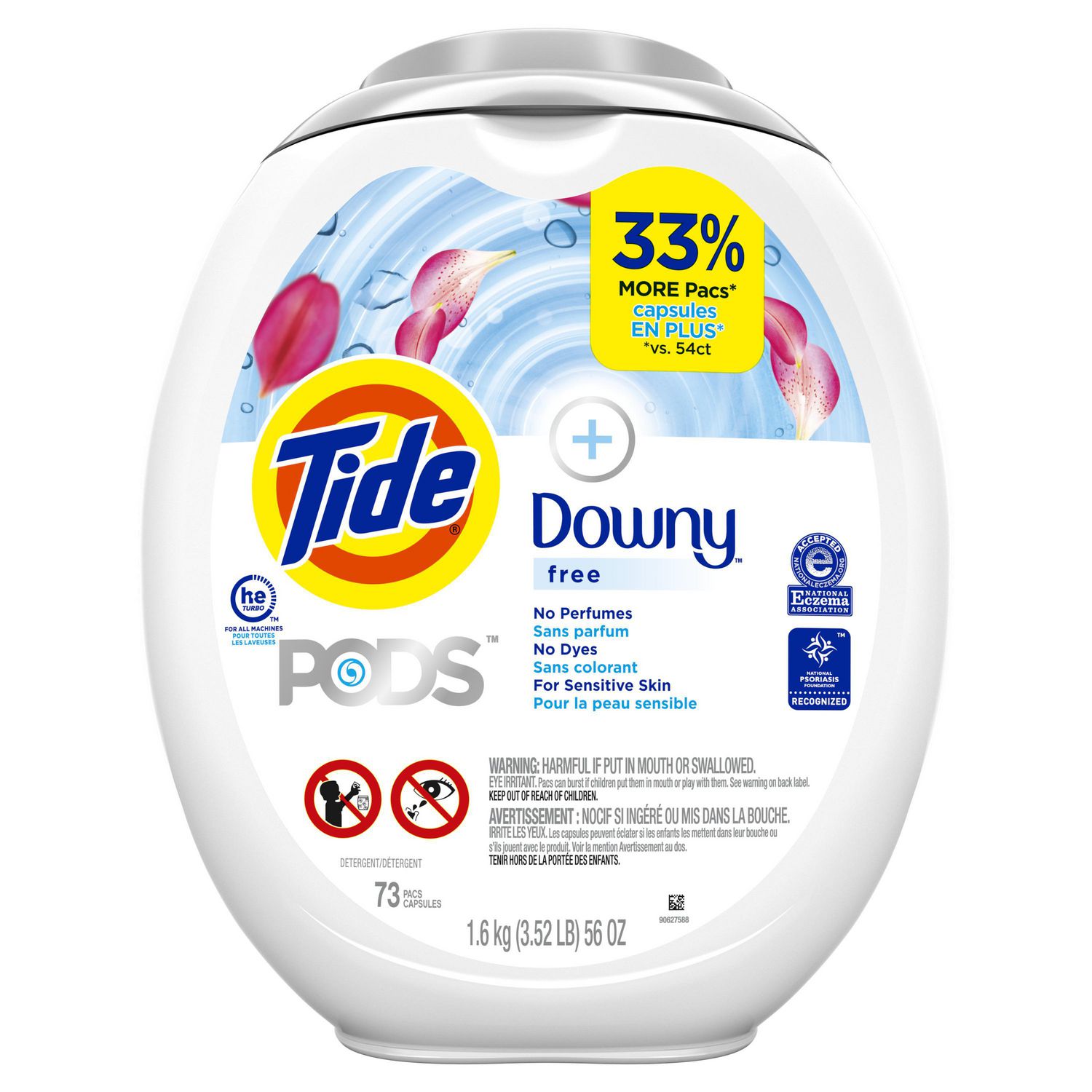 Tide PODS +Downy Free, Liquid Laundry Detergent Pacs, Recognized by