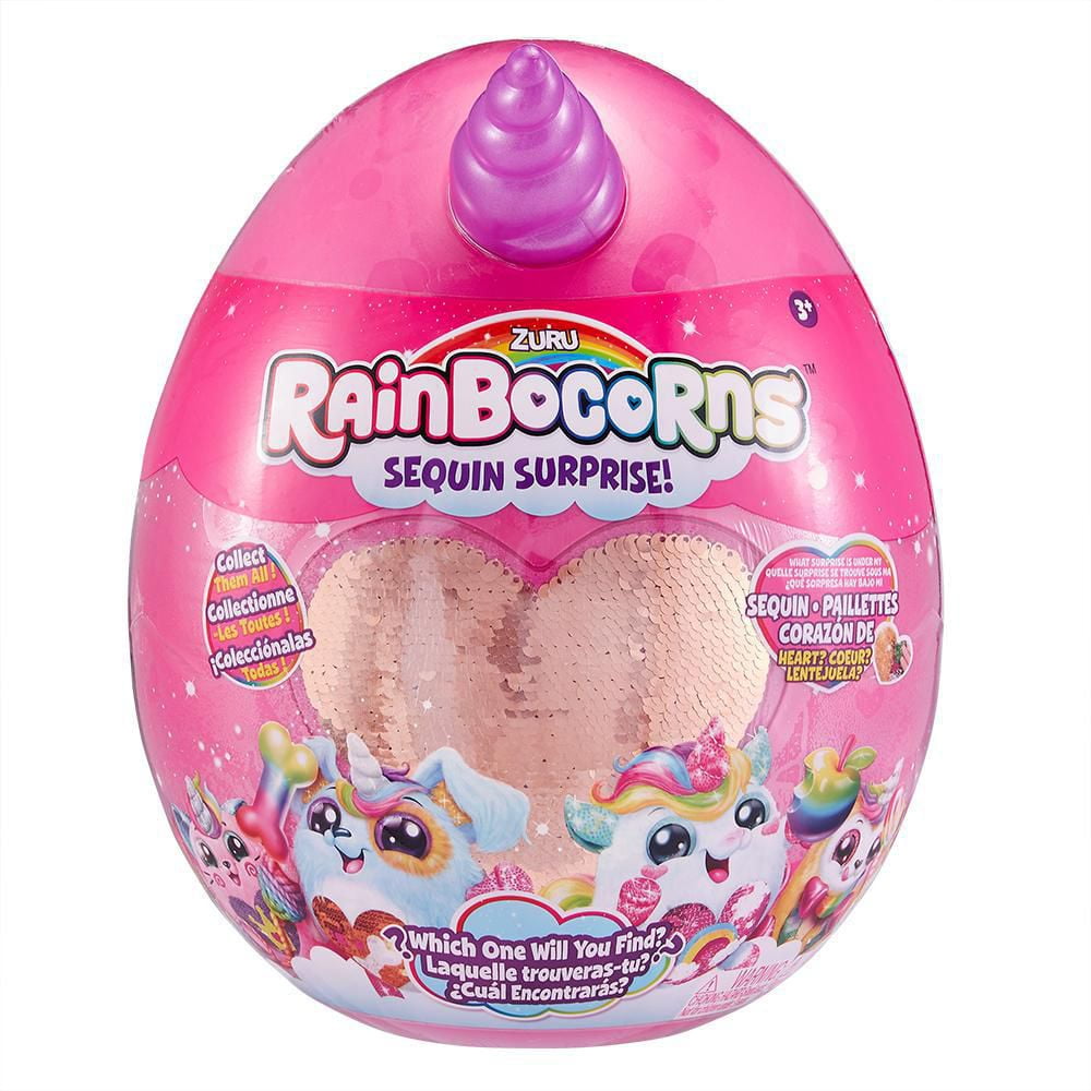 Rainbocorns Sequin Surprise Plush in Giant Mystery Egg by ZURU ...