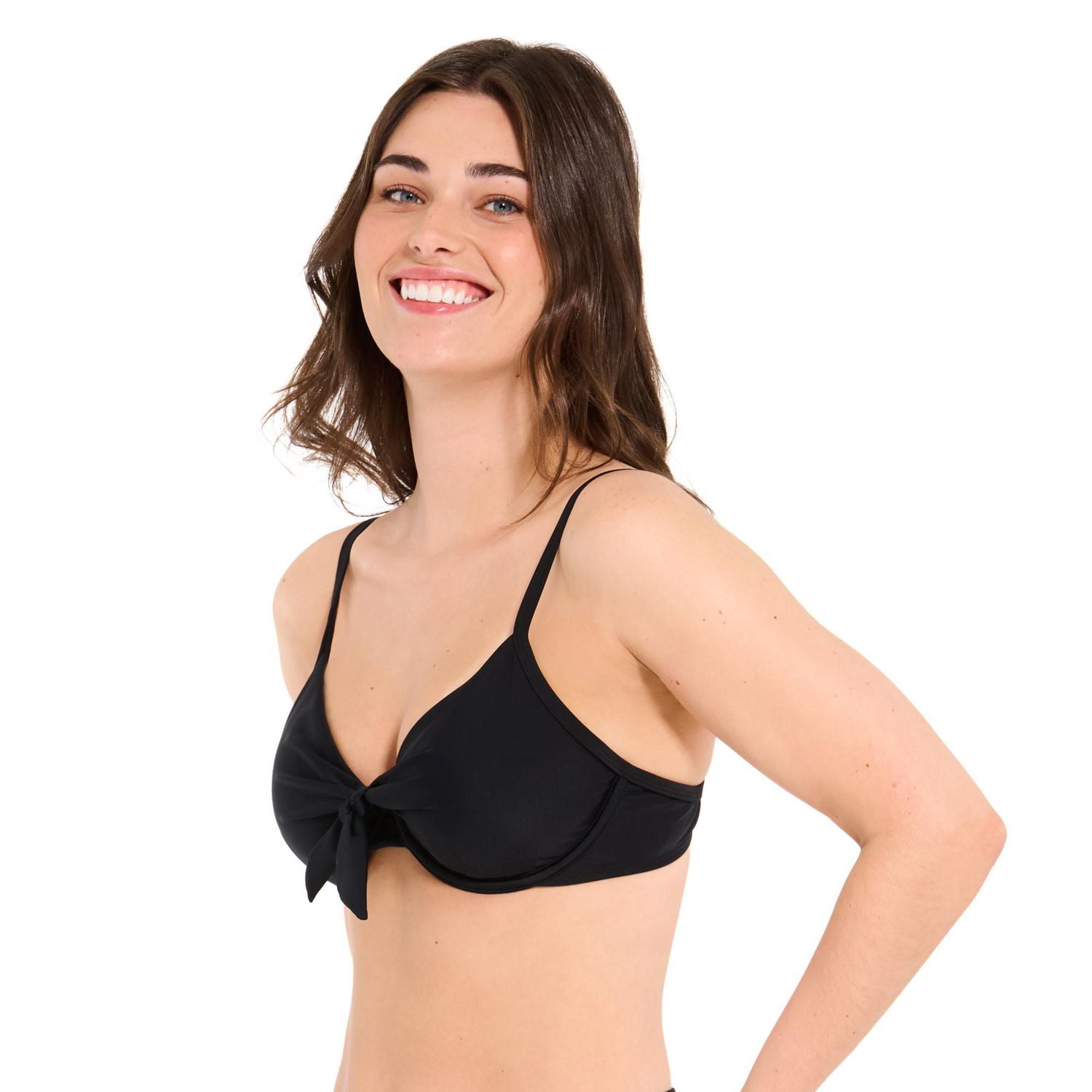Captiva Women's Floral Underwire Front Tie Bikini Top