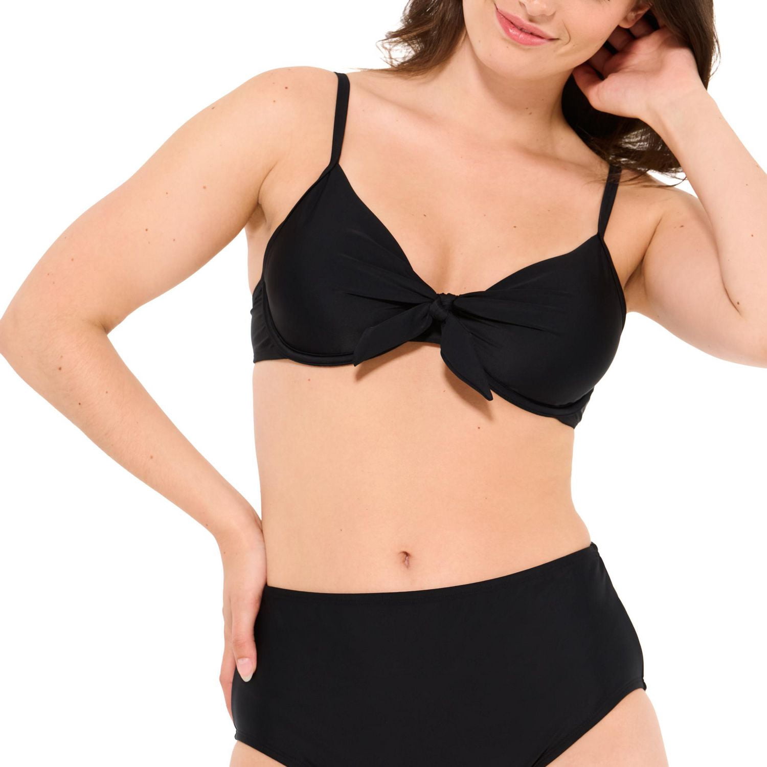 Captiva Women's Floral Underwire Front Tie Bikini Top