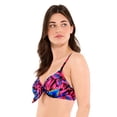 thumbnail image 2 of Captiva Women's Floral Underwire Front Tie Bikini Top, 2 of 8