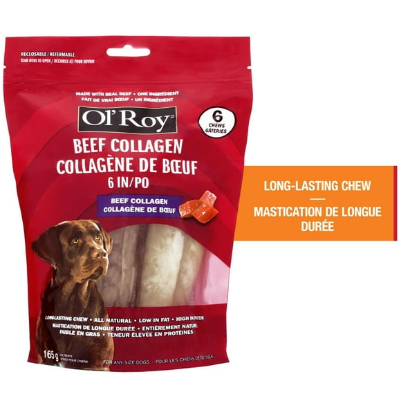 Ol’ Roy 6” Beef Collagen Sticks, 6 Chews (165 g)