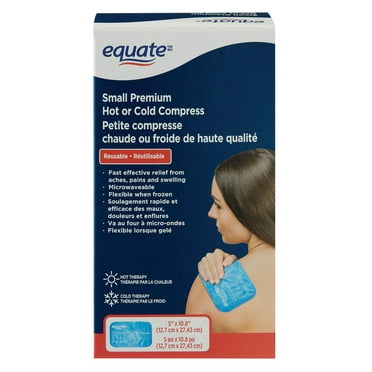 Equate Petite compresse chaude ou froide de haute qualite, 12.7 cm x 27.43 cm