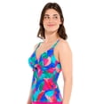 thumbnail image 2 of Captiva Women's Textured Crossover Tankini Top, 2 of 8