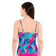 thumbnail image 3 of Captiva Women's Textured Crossover Tankini Top, 3 of 8