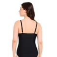 thumbnail image 3 of Captiva Women's Textured Crossover Tankini Top, 3 of 8