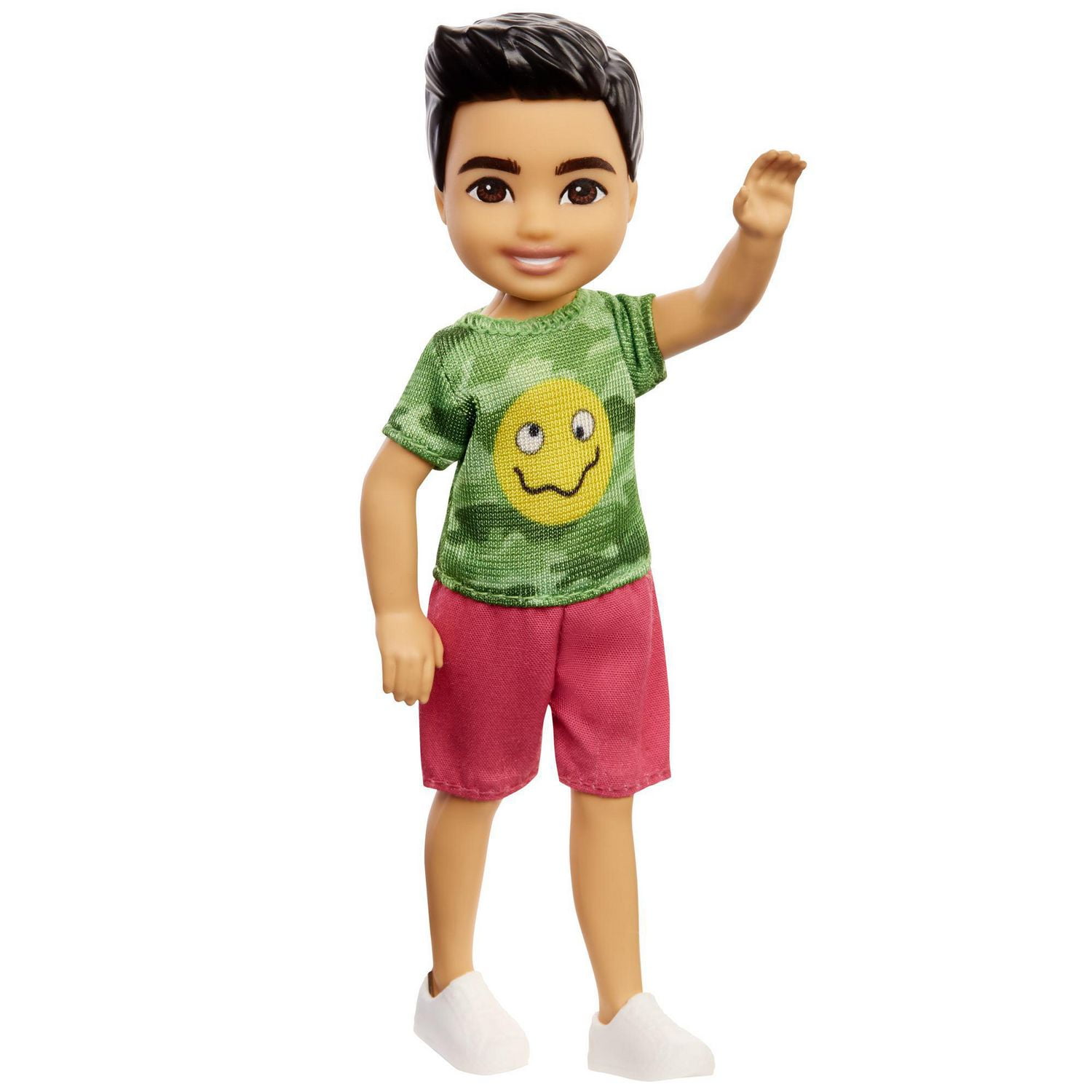 Barbie Chelsea Boy Doll (6-inch Brunette) Wearing Camo T-Shirt, Shorts