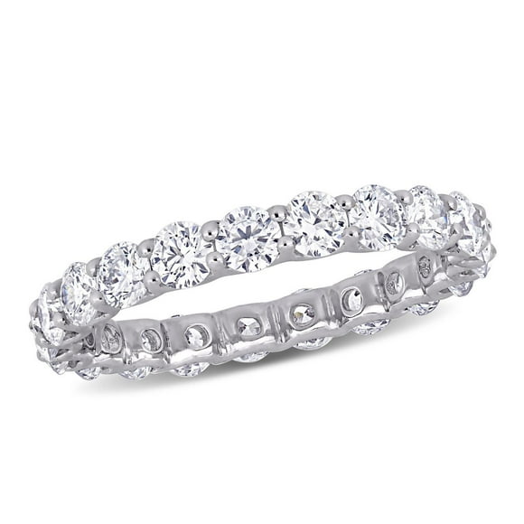 Miabella Lab-Grown Diamond 14K White Gold Anniversary Eternity Band
