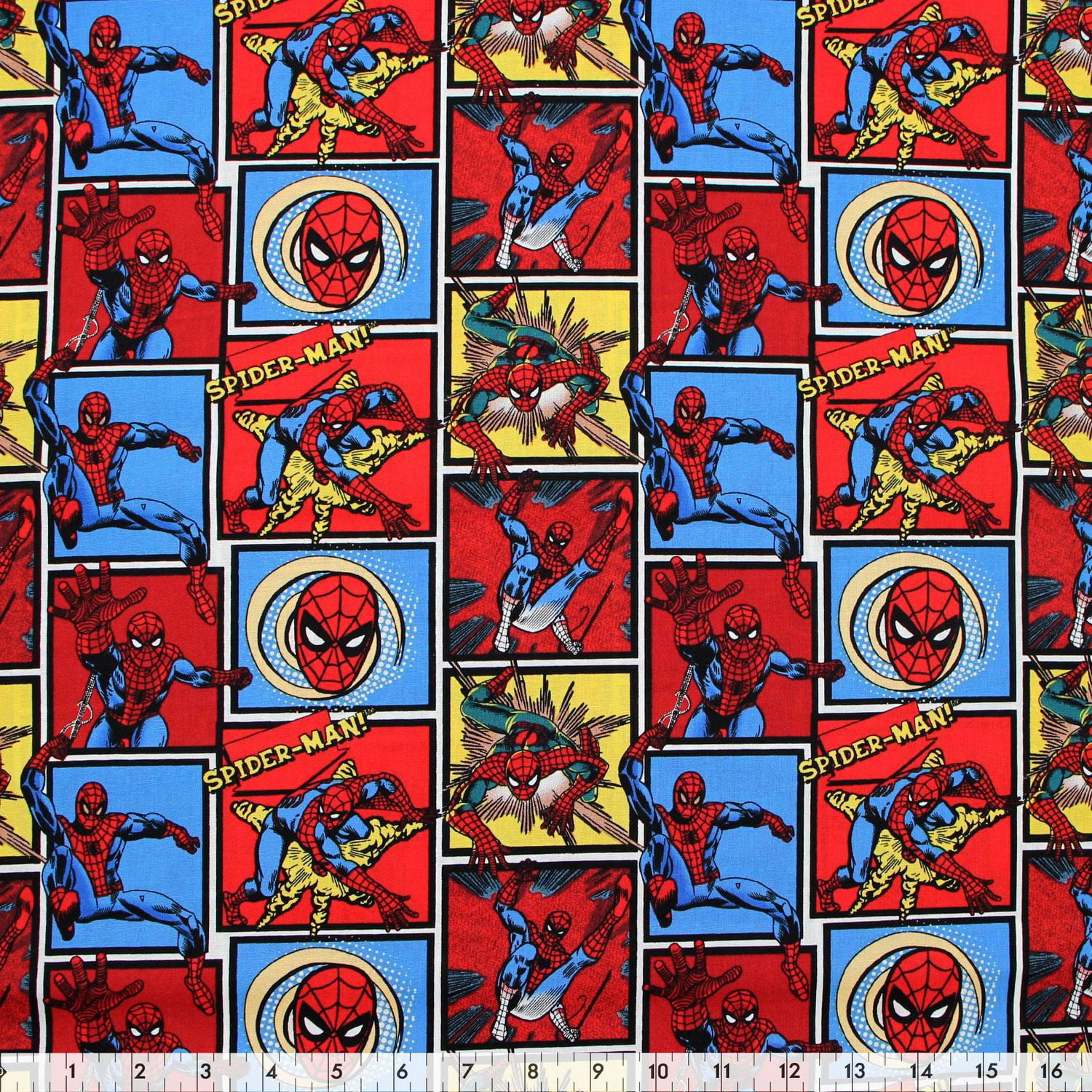 Fabric Creations Multi Marvel Spiderman Comic Cotton Fabric by the ...