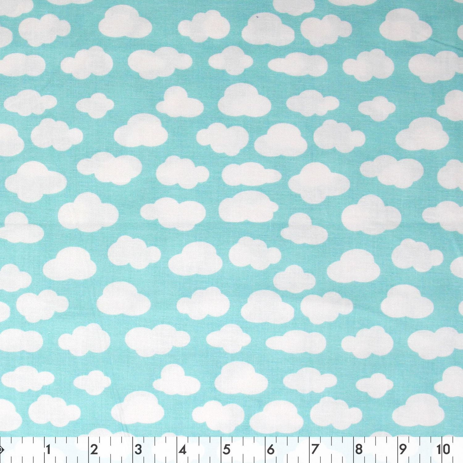 Fabric Creations Turquoise Clouds Cotton Fabric by the Metre | Walmart ...