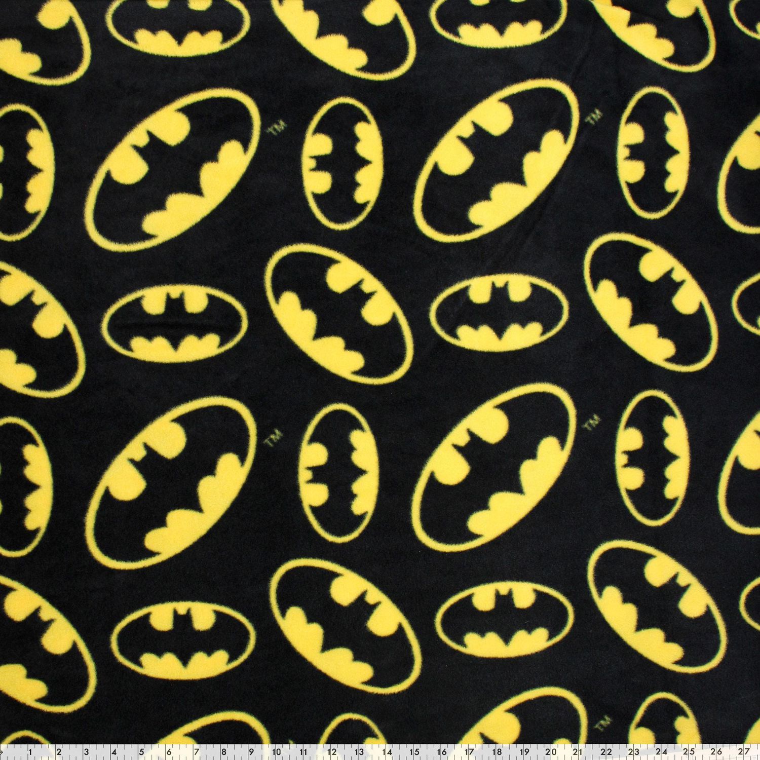 Fabric Creations Black Batman Logo Fleece Fabric by the Metre Walmart