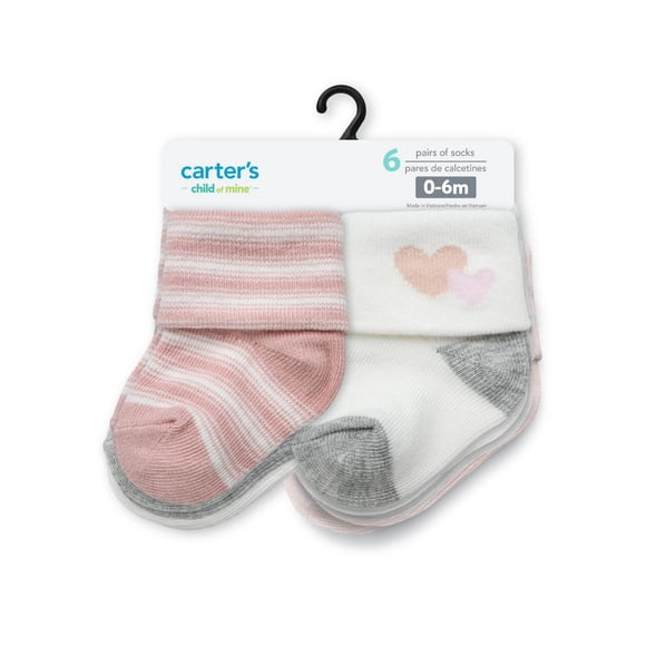 Carter's Child of Mine, Fille 6pk Chaussettes