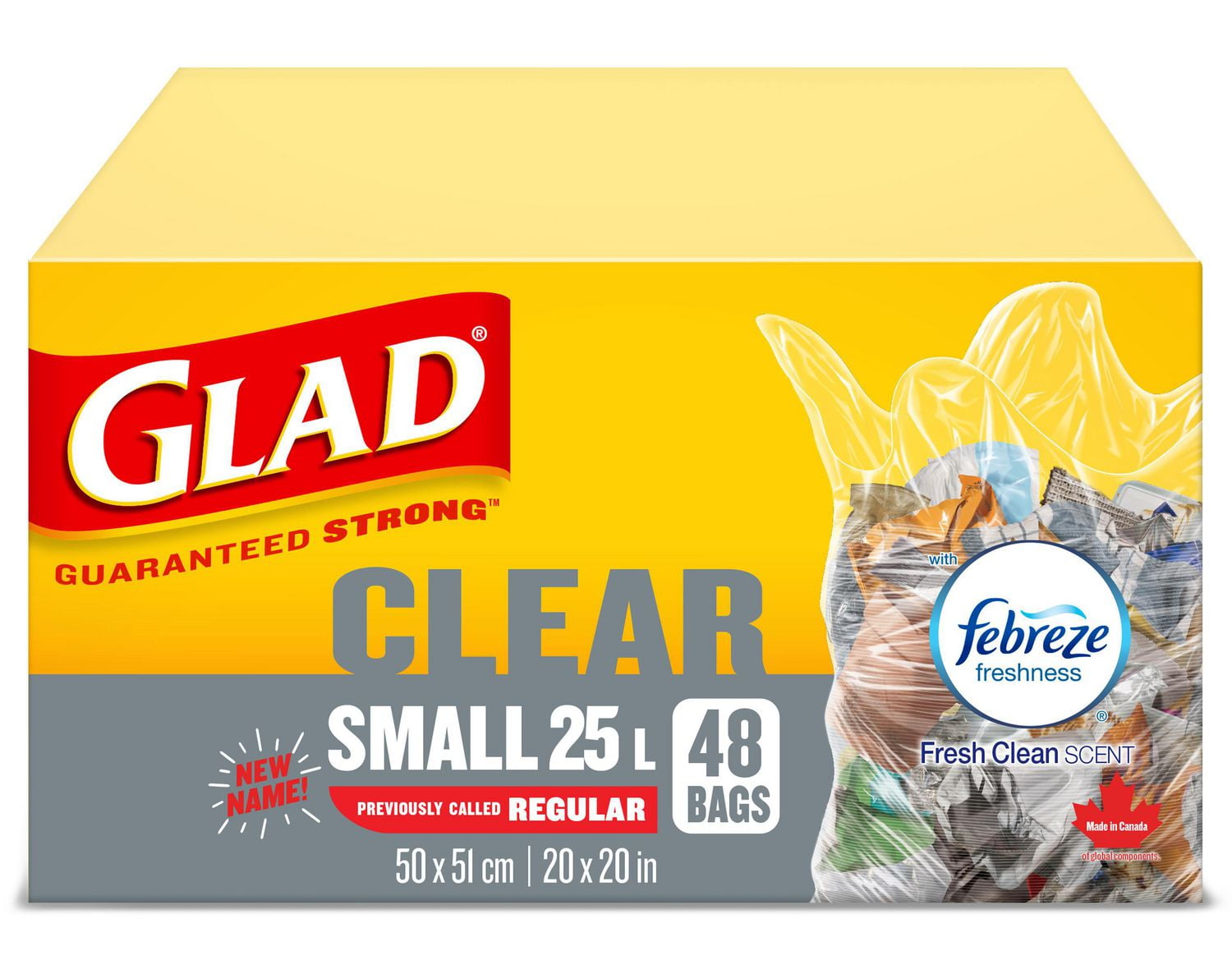 Glad Easy Tie Clear Kitchen Catchers Garbage Bags Small Kitchen Catchers Garbage Bags Small Image Zoomed