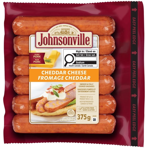 Johnsonville Gluten Free Cheddar Smoked Sausage, 375 g