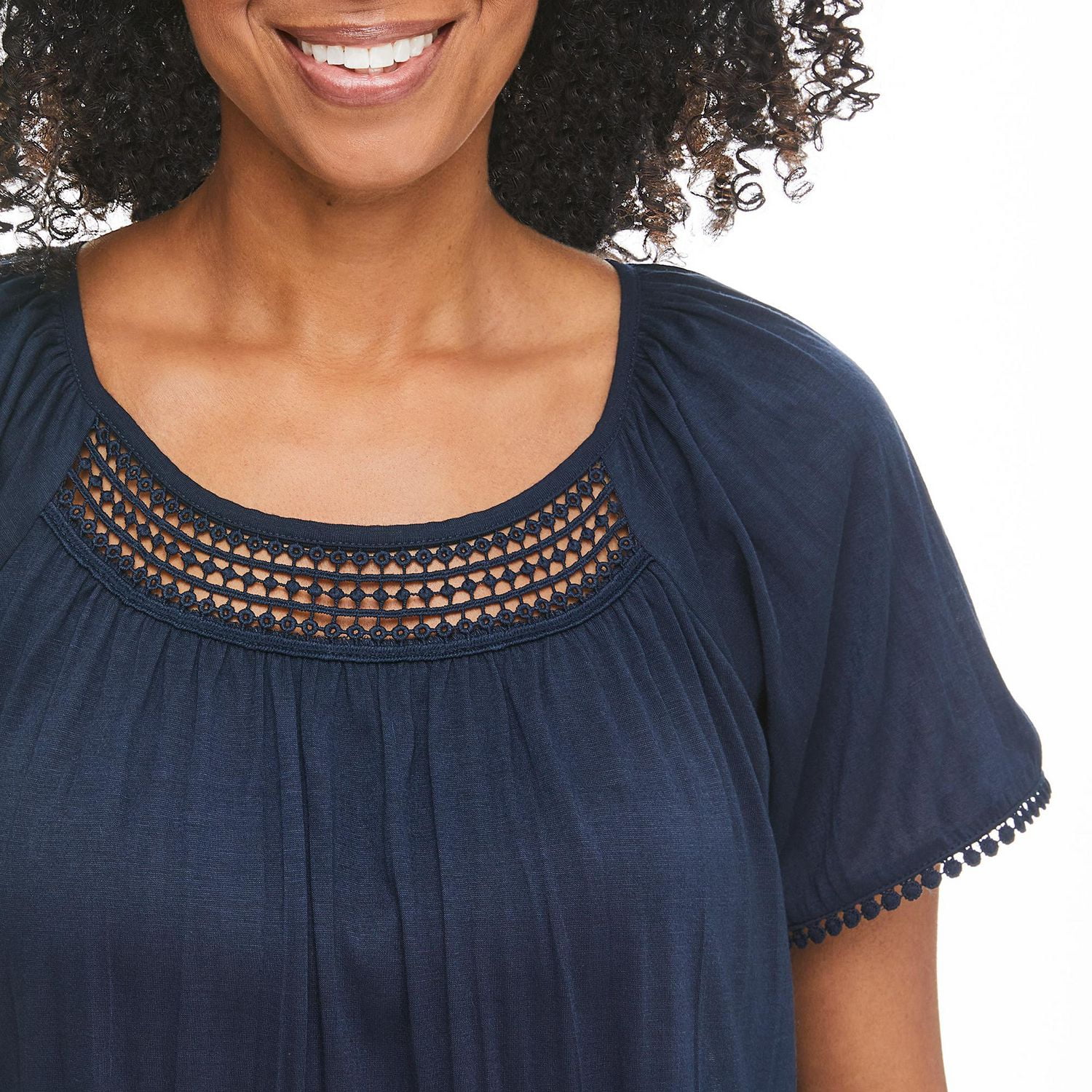 Penmans Women's Crochet Trim Top