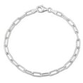 thumbnail image 1 of Miabella Sterling Silver Polished Paperclip Oval Link Bracelet, 1 of 4