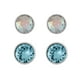 Ti Amo Ens. clous d'oreilles pour femmes aux cristaux aurore boréale et bleu clair – image 1 sur 2