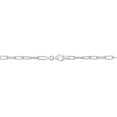 thumbnail image 2 of Miabella Sterling Silver Polished Paperclip Oval Link Bracelet, 2 of 4
