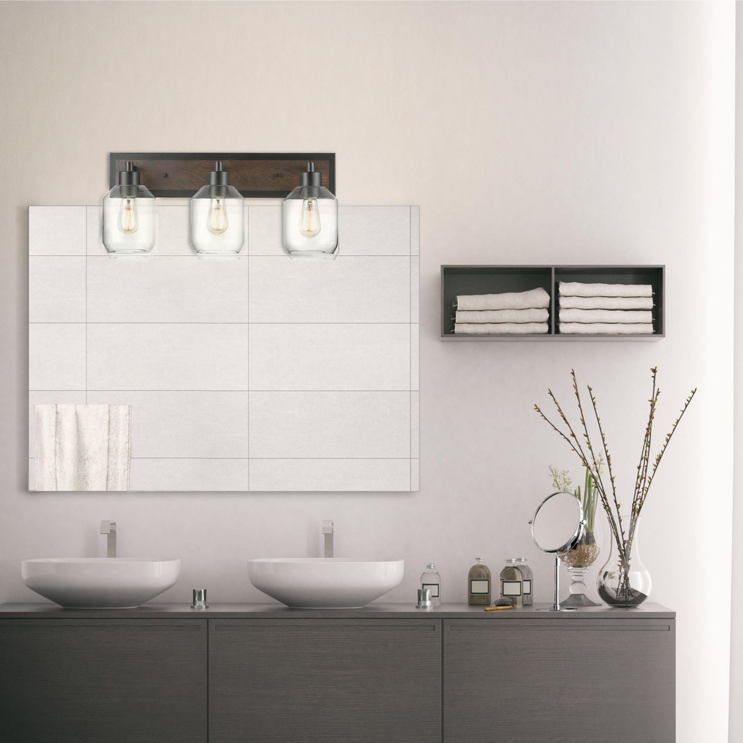 Globe Electric Williamsburg 3 Light Metal Vanity Light Matte