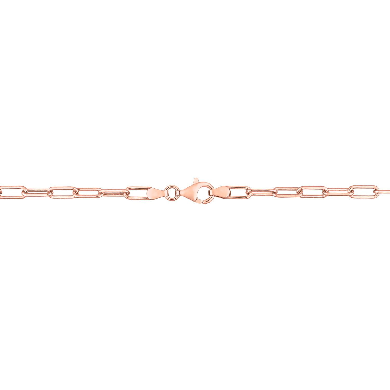 Miabella 18k Rose Gold Plated Sterling Silver Oval Link Bracelet