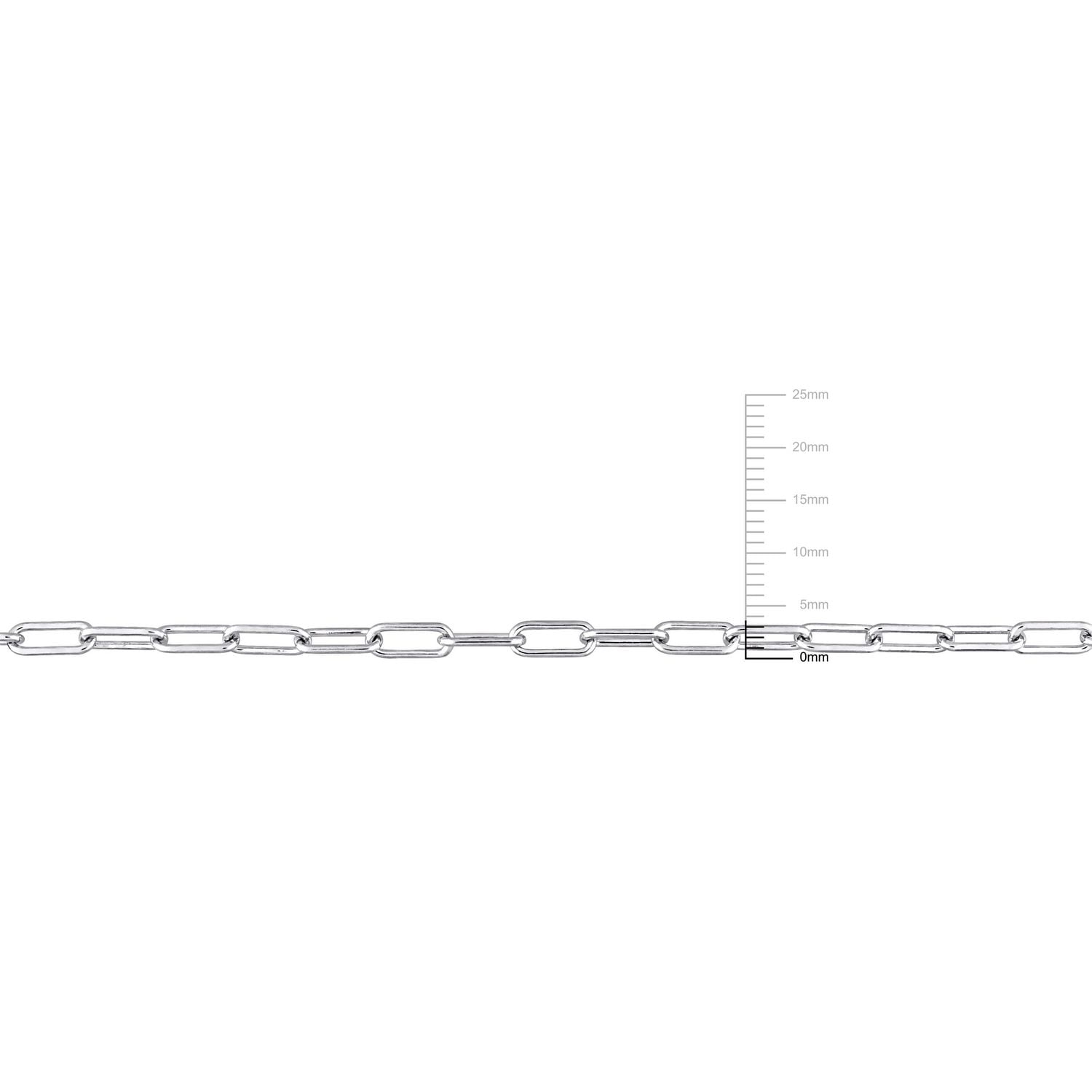 Bracelet de Miabella chaîne à paperclip maillons ovales en argent sterling