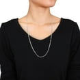 thumbnail image 3 of Miabella Sterling Silver Paperclip Necklace, 3 of 3