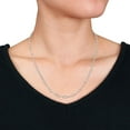 thumbnail image 3 of Miabella Sterling Silver Paperclip Necklace, 3 of 3