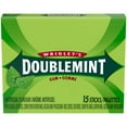 thumbnail image 1 of DOUBLEMINT, Peppermint Flavoured Chewing Gum, 15 Sticks, 1 Pack, 1 of 7