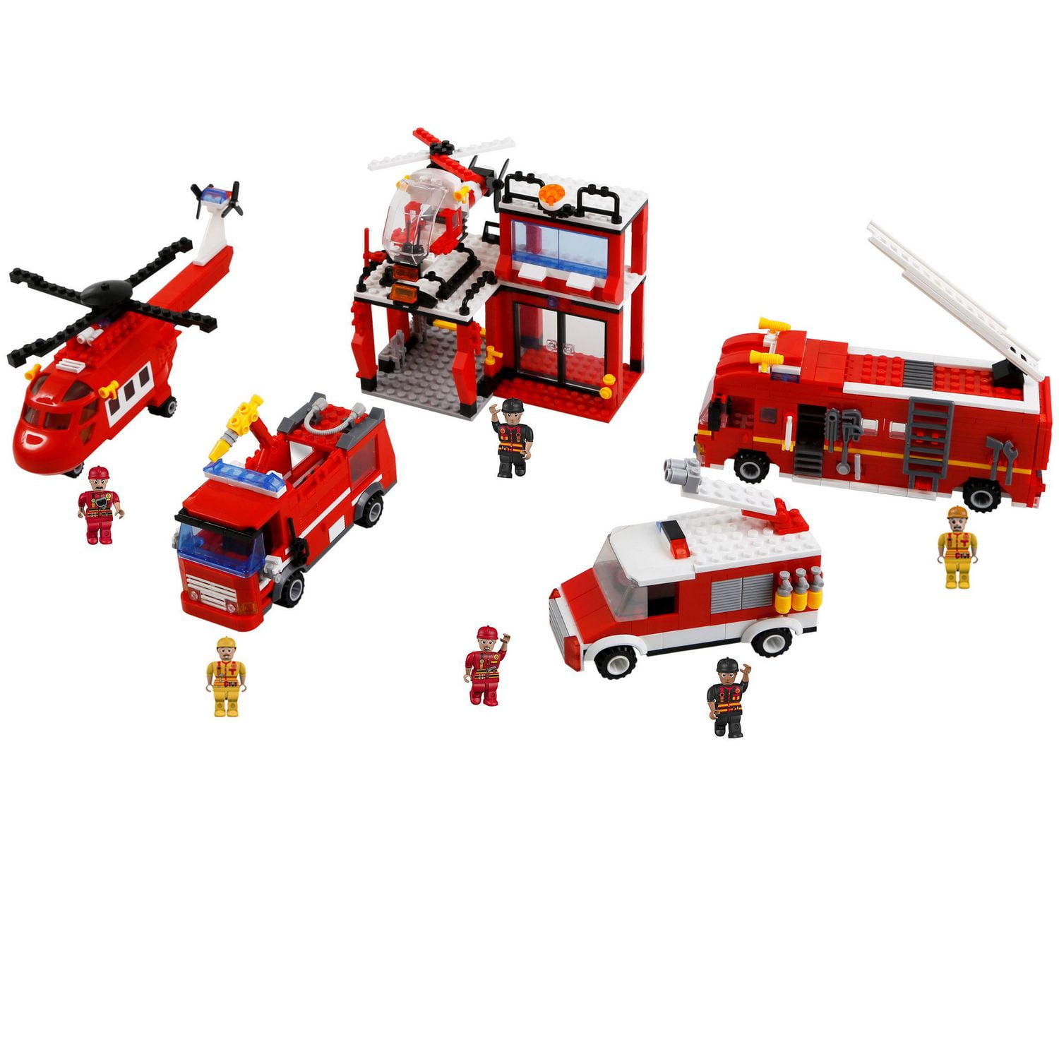 block tech fire rescue construction set