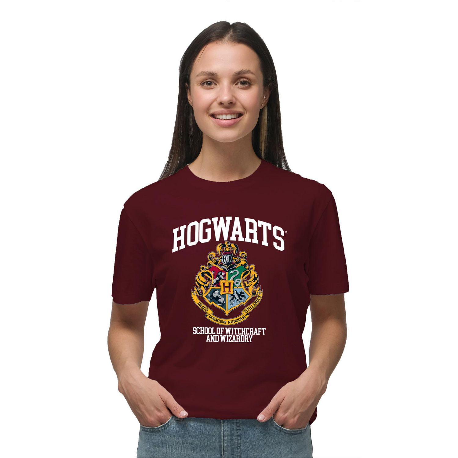 Harry Potter Ladies Hogwarts School Short Sleeve T-Shirt, Sizes: XS-XL
