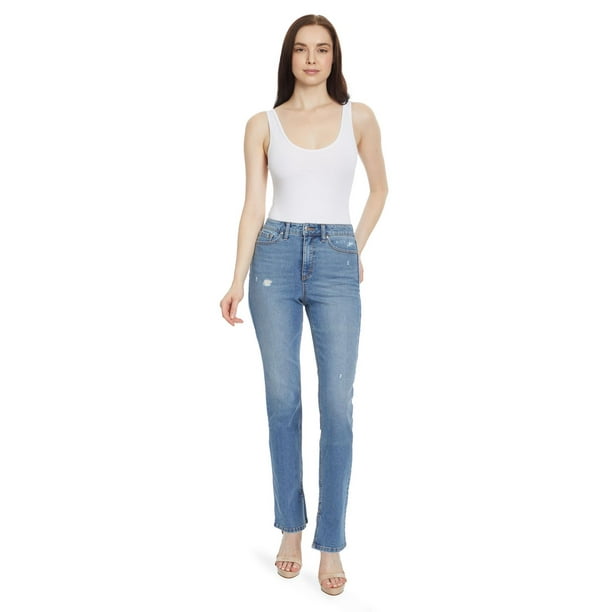 Sofia Jeans by Sofia Vergara Women's 90s Super High Rise Classic Slim  Straight Jean