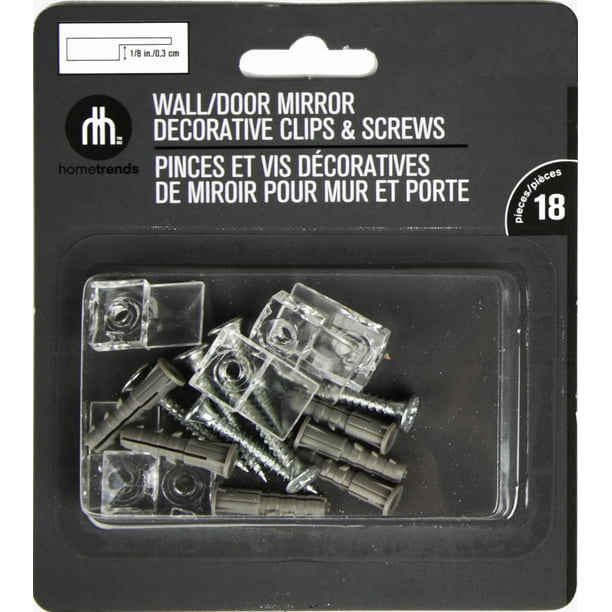 hometrends Wall and Door Mirror Decorative Clips and Screws, Mounting