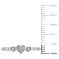 thumbnail image 4 of Miabella Diamond Accent Sterling Silver Triple Heart Promise Ring, 4 of 5