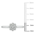 thumbnail image 4 of Miabella Diamond Accent Sterling Silver Floral Ring, 4 of 5