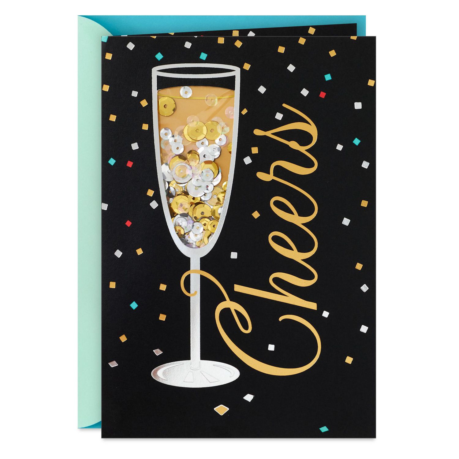 Carte de félicitations, Hallmark (Flûte à champagne, « Cheers »)