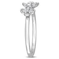 thumbnail image 2 of Miabella Diamond Accent Sterling Silver Triple Flower Promise Ring, 2 of 5