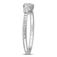 thumbnail image 2 of Miabella Diamond Accent Sterling Silver Triple Heart Promise Ring, 2 of 5