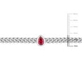 thumbnail image 3 of Miabella 1-1/7 Carat T.G.W. Created Ruby Sterling Silver Curb Link Bracelet, 3 of 4