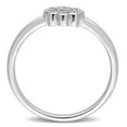 thumbnail image 3 of Miabella Diamond Accent Sterling Silver Floral Ring, 3 of 5